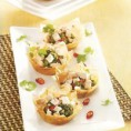 Tartaletas de Pasta Filo con Pollo y Pesto